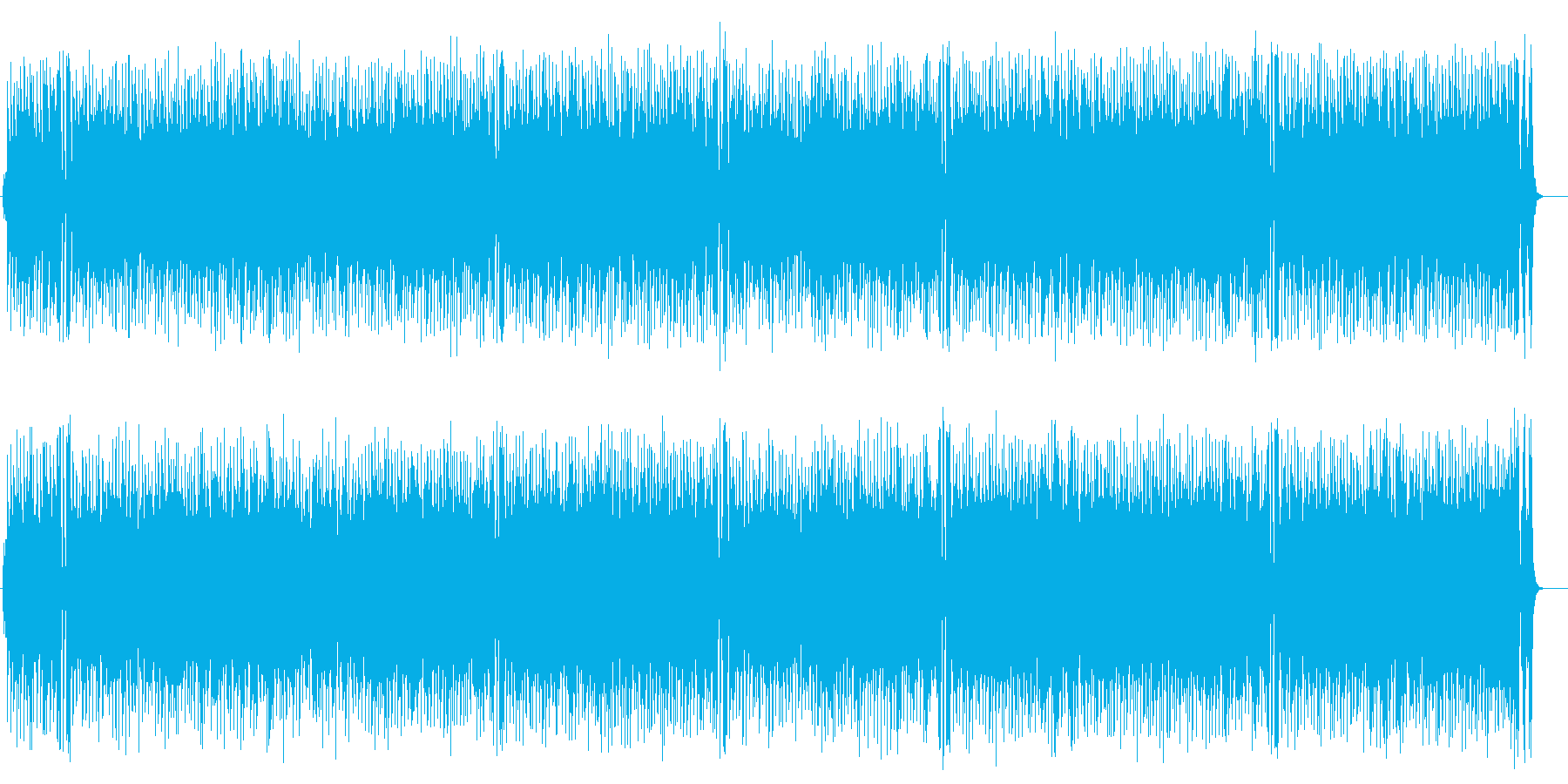 ワールド系サンバ風BGM(フルサイズ)の再生済みの波形
