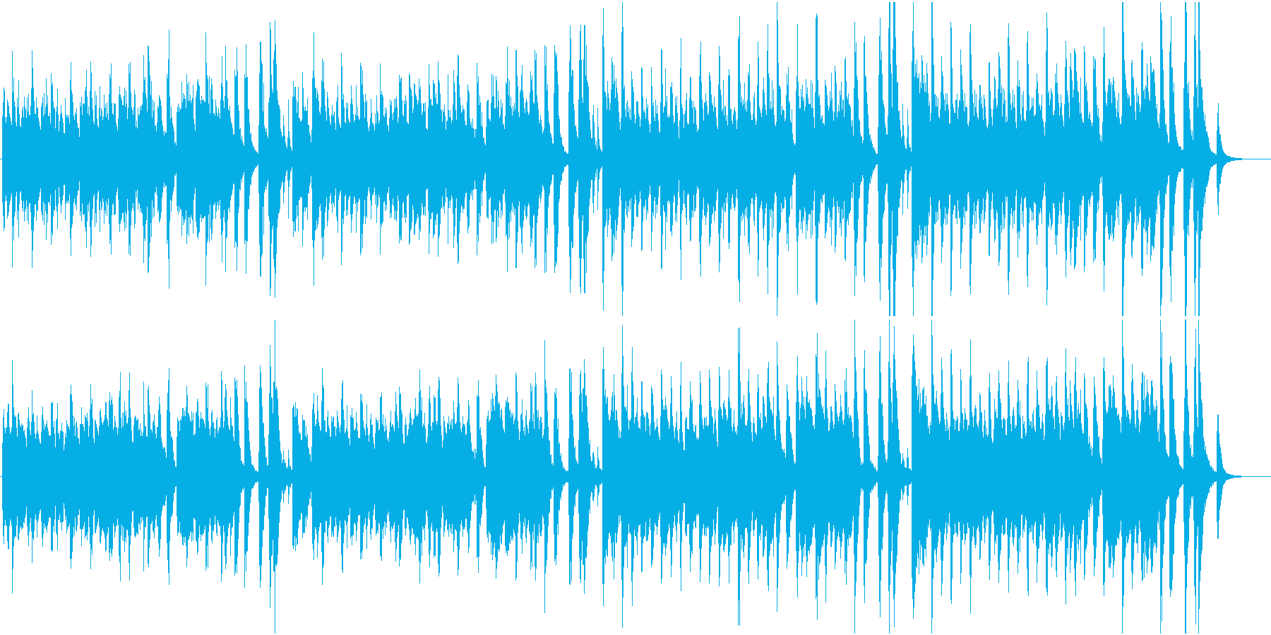 賑々しいデキシーランドのラグタイム音楽の再生済みの波形