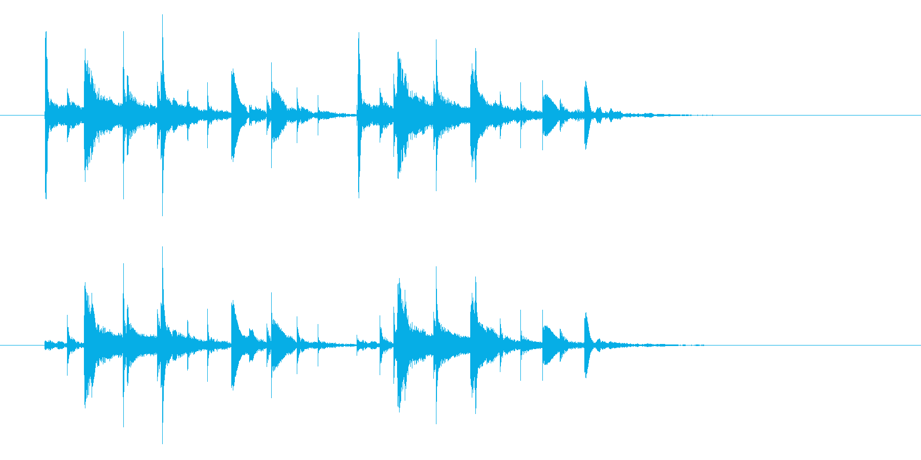 コンコココンという不思議な音の再生済みの波形