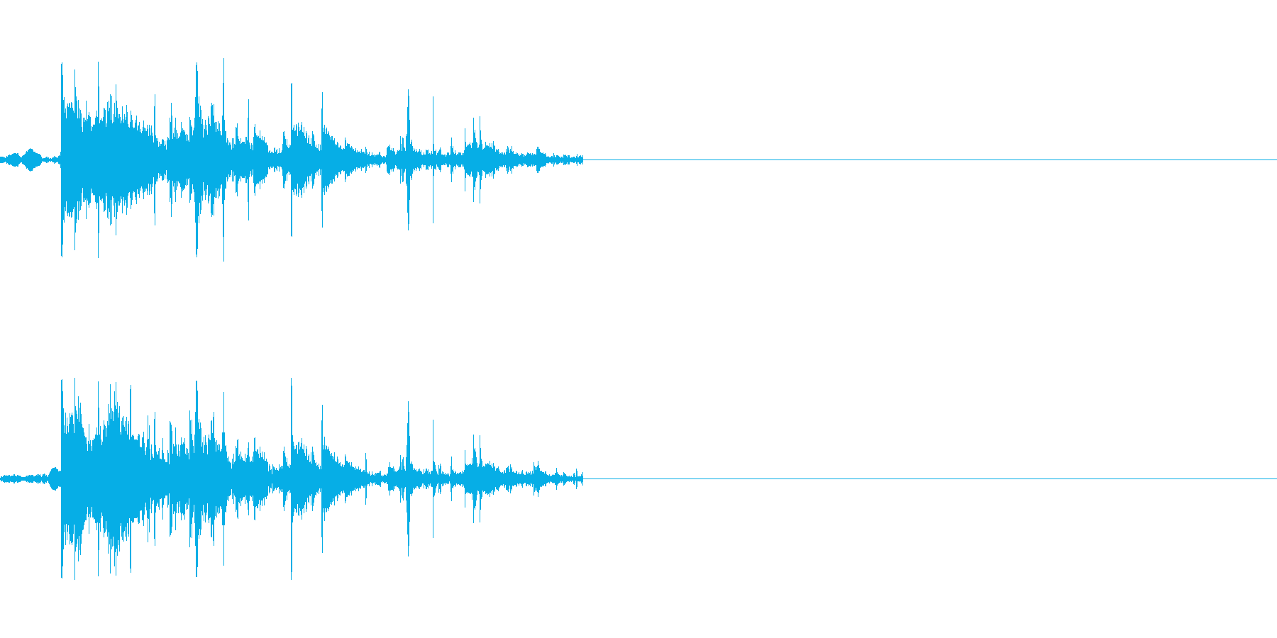 物が割れる音の再生済みの波形