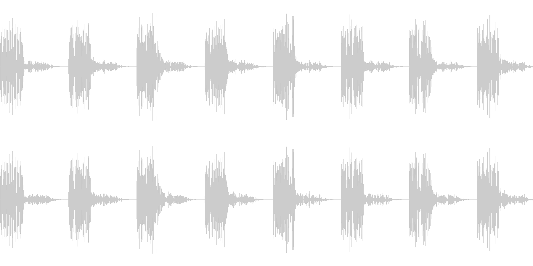 タタタタ(走る音、逃走音)の未再生の波形