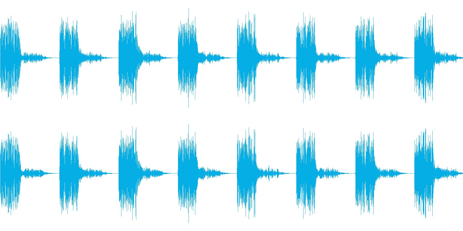 タタタタ(走る音、逃走音)の再生済みの波形