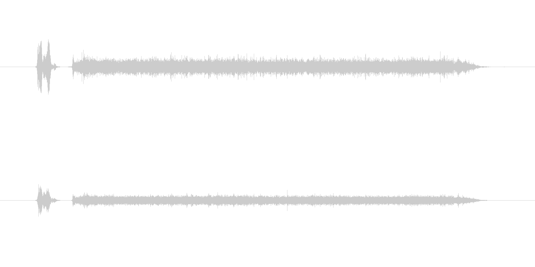 蛇口を捻り水が出る音の未再生の波形