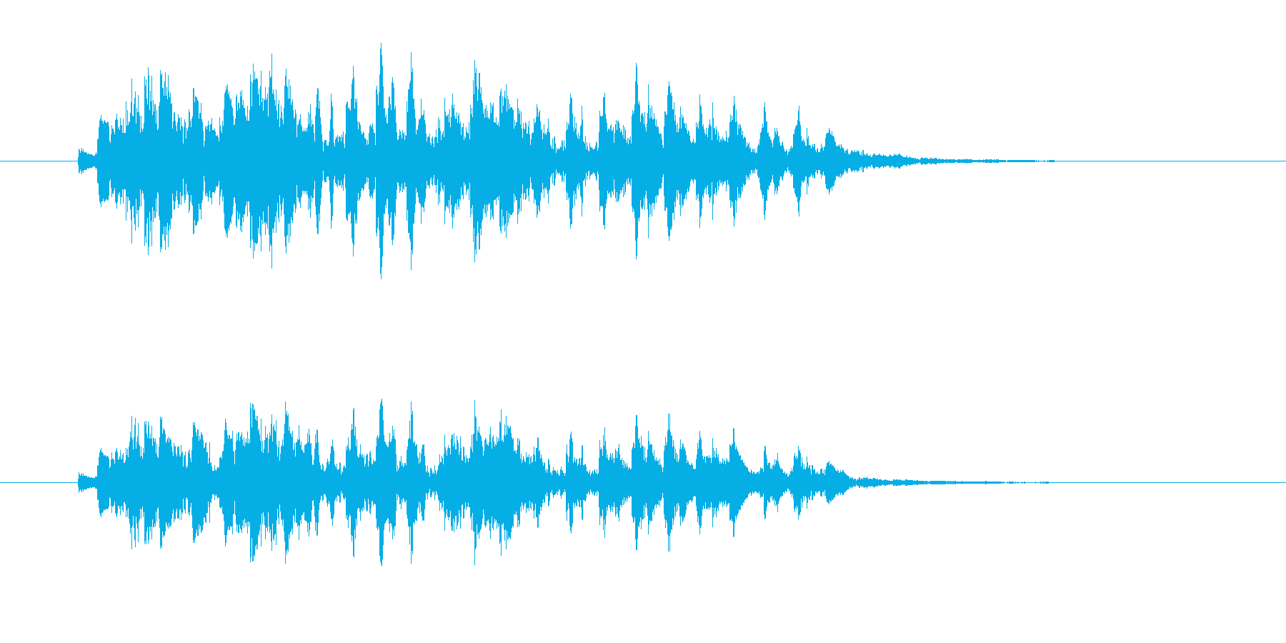 軽やかなギター音(弦、弾く)の再生済みの波形