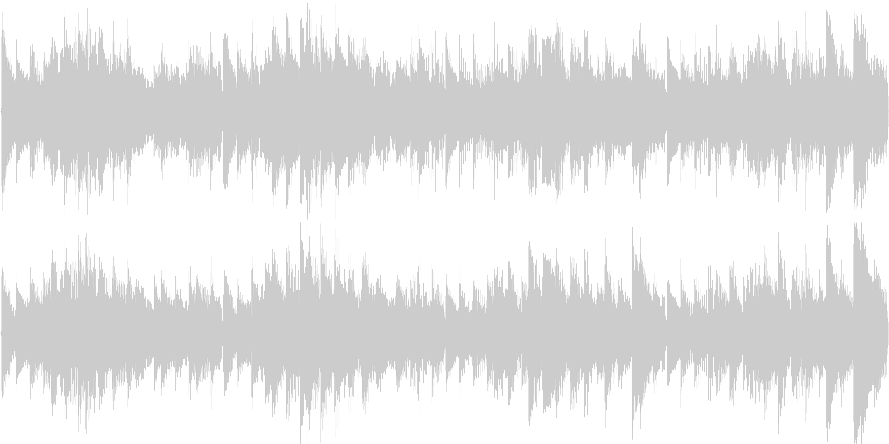 ハウスのリズムを基本にした楽曲です。の未再生の波形