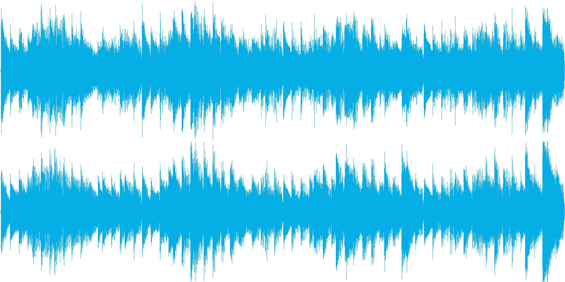 ハウスのリズムを基本にした楽曲です。の再生済みの波形