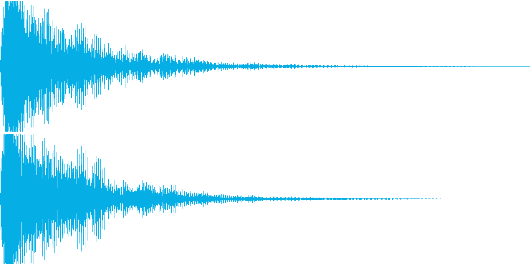 ミ単音のオーケストラルヒットの再生済みの波形