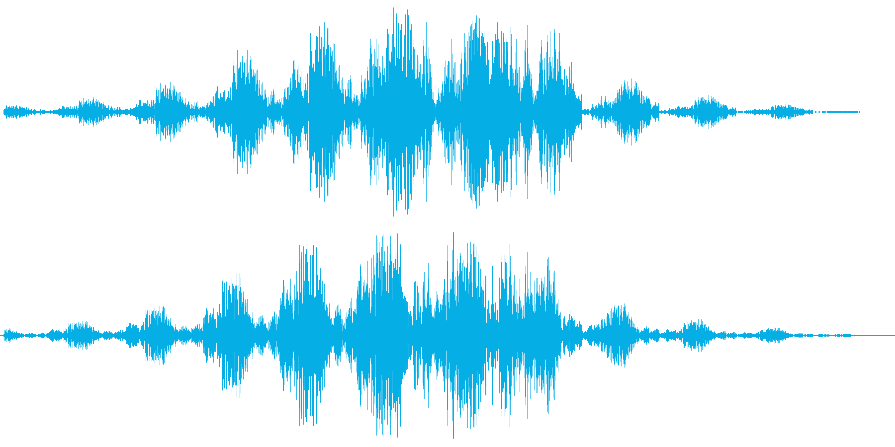 ゆっくりと回転移動するような効果音の再生済みの波形