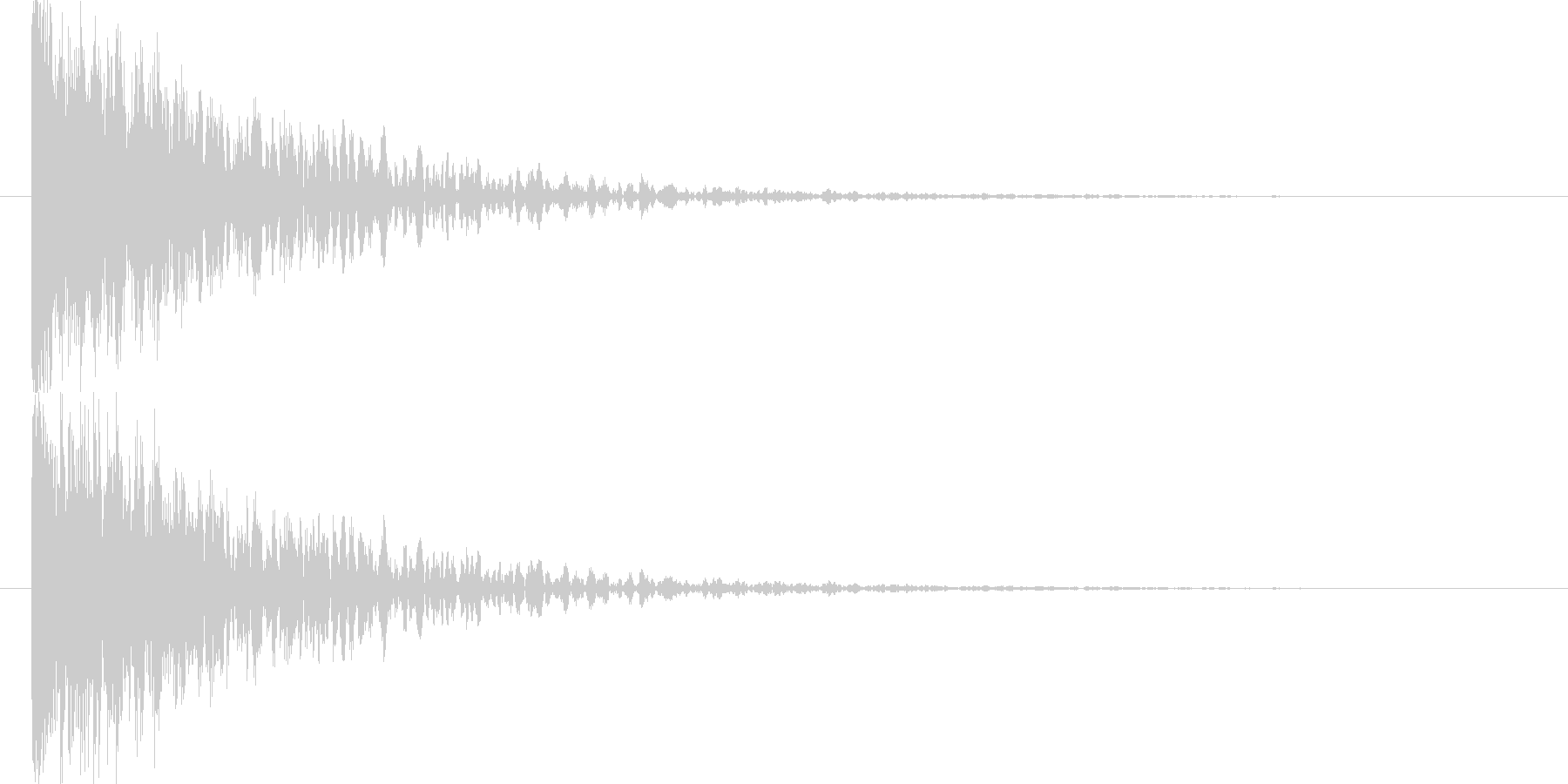 破裂音と爆発音が混ざった感じの未再生の波形