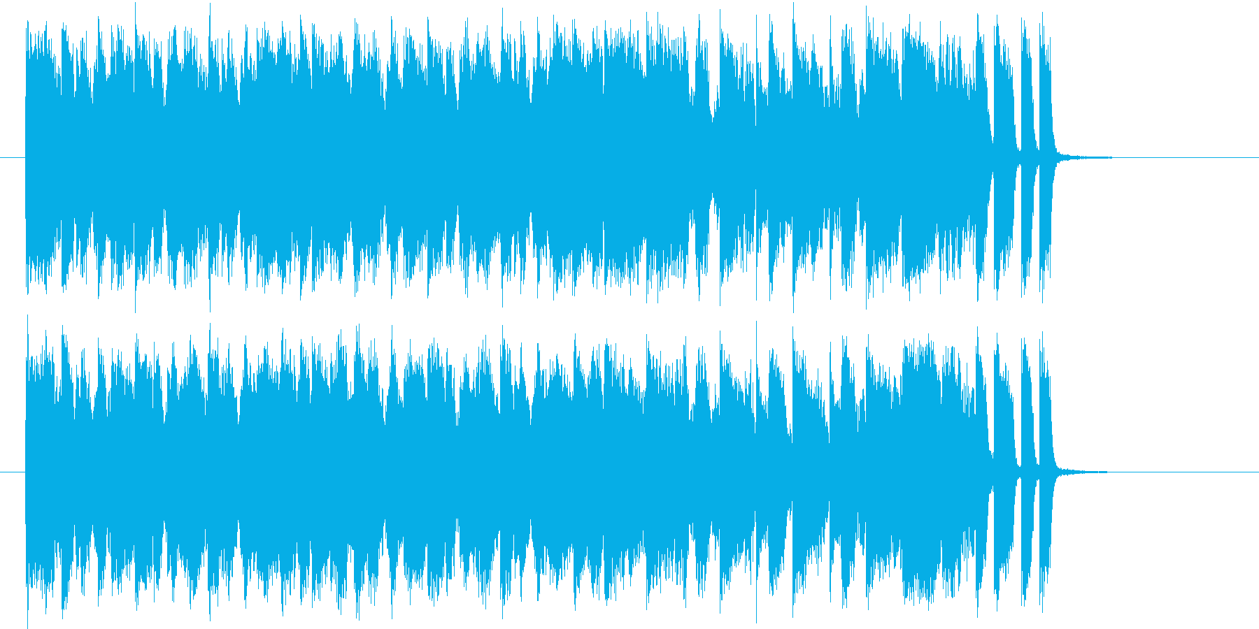 お笑いスターの登場を感じさせるポップな曲の再生済みの波形