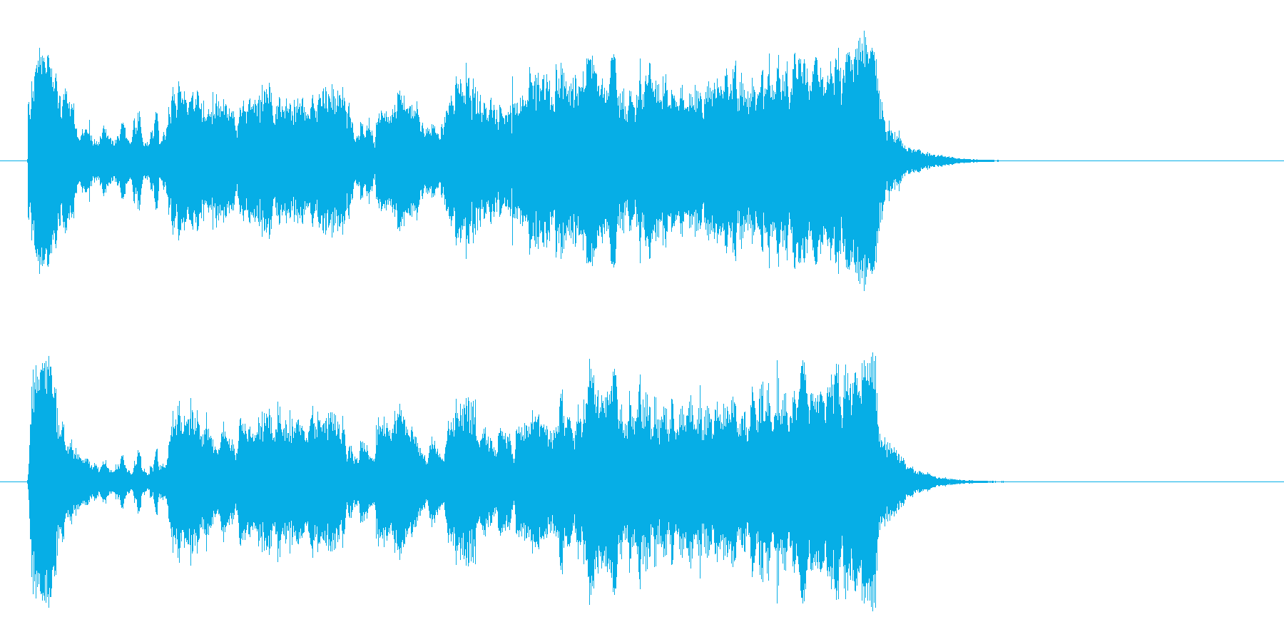 気品高いオーケストラ楽曲(イントロ)の再生済みの波形