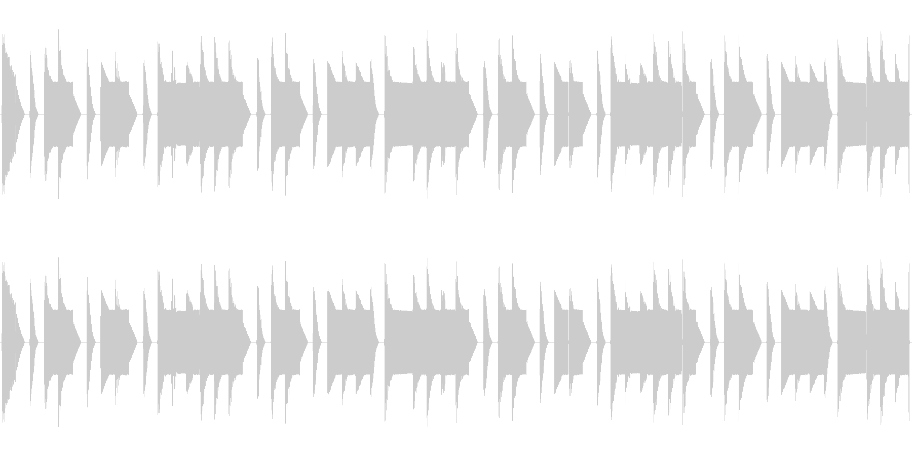 チップチューンの短いループ1の未再生の波形