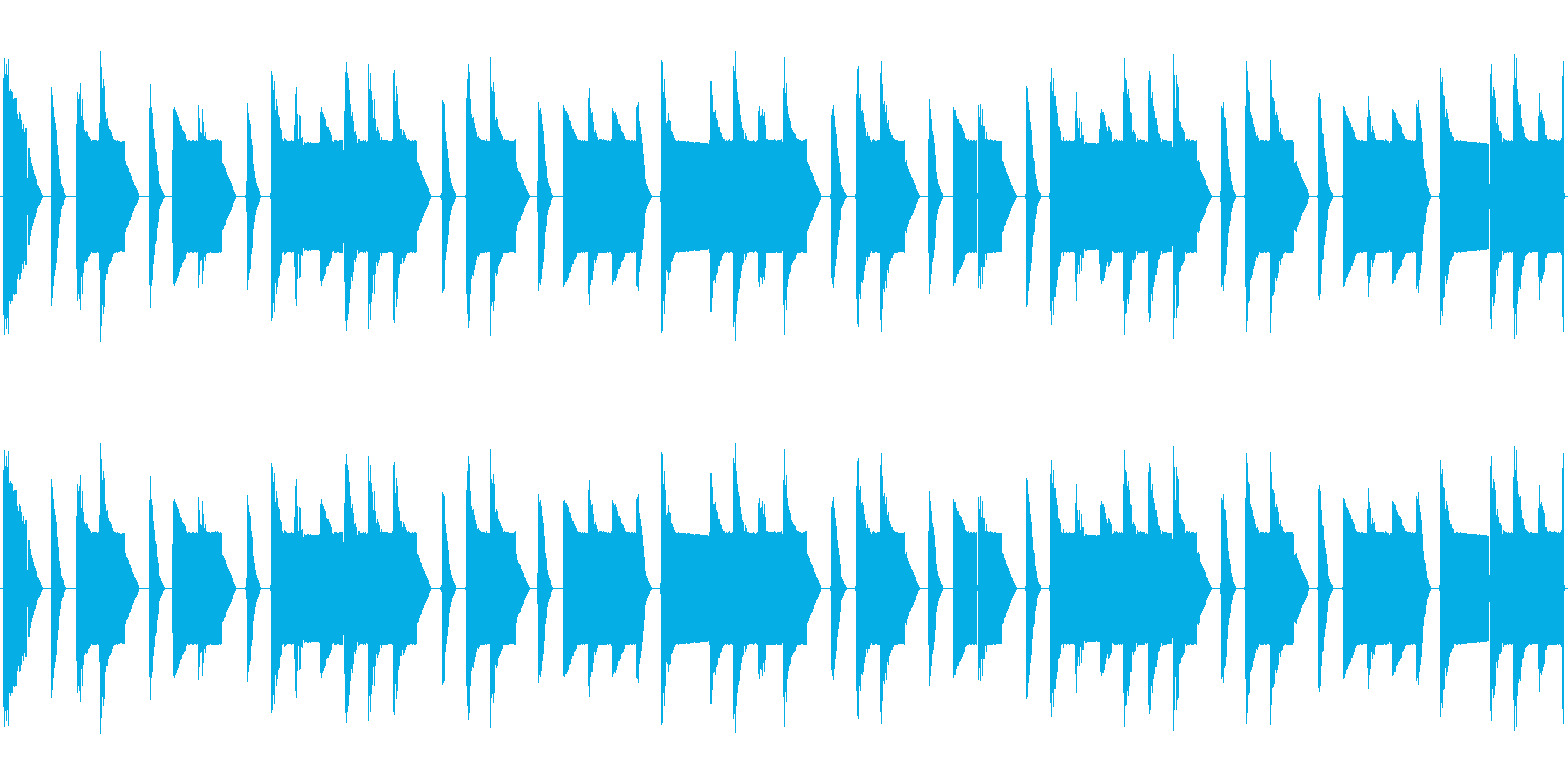 チップチューンの短いループ1の再生済みの波形