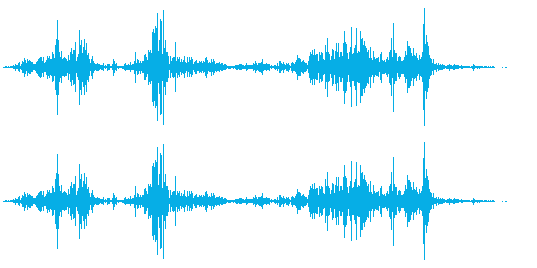 カメラのシャッター音の再生済みの波形