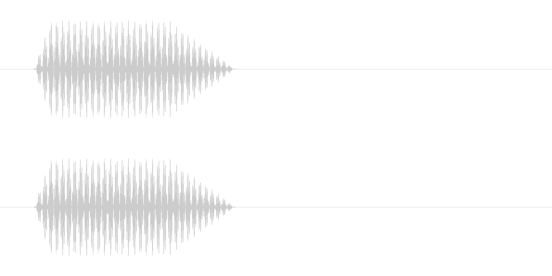 携帯電話などのプッシュ音の未再生の波形