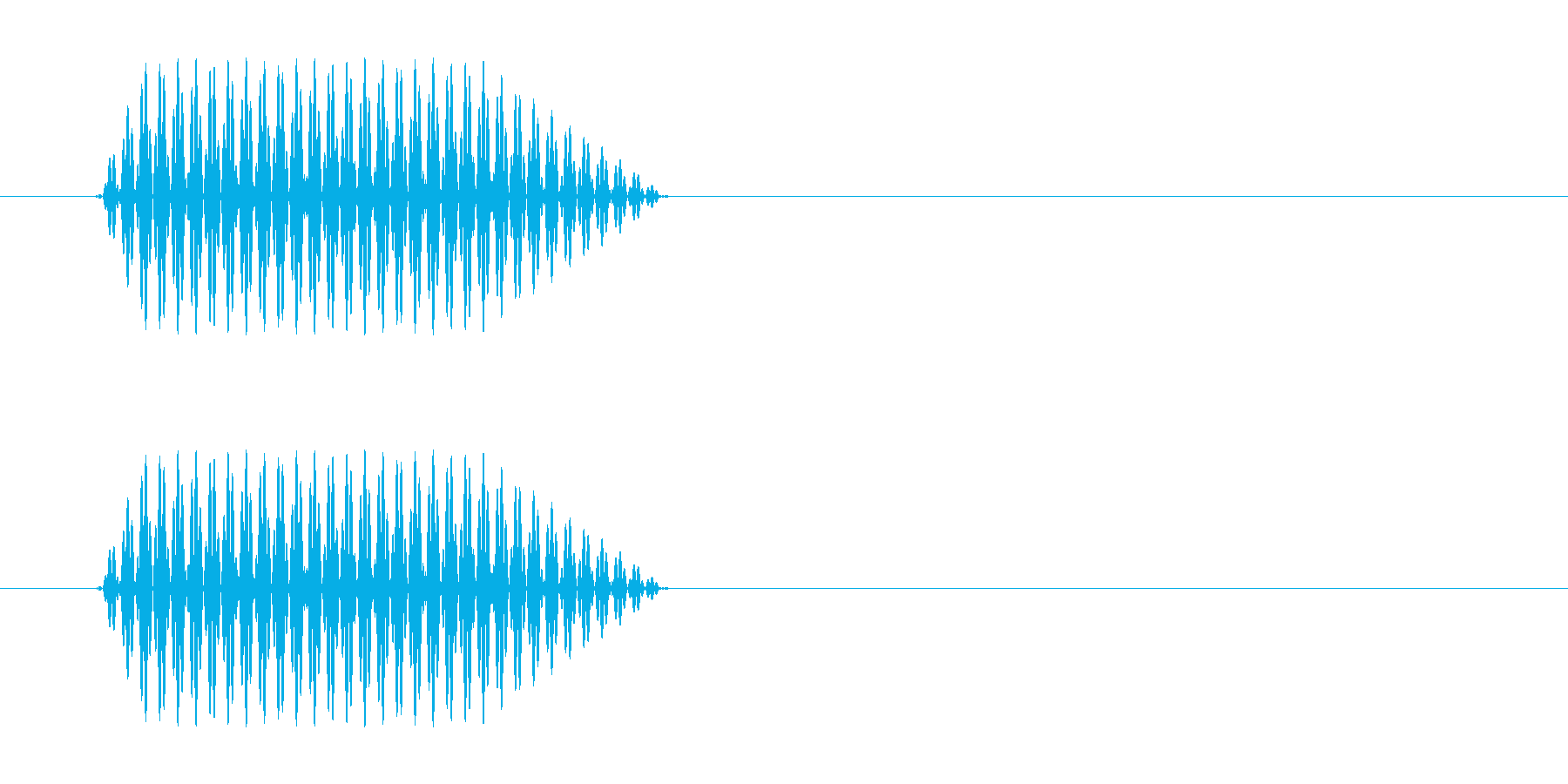 携帯電話などのプッシュ音の再生済みの波形