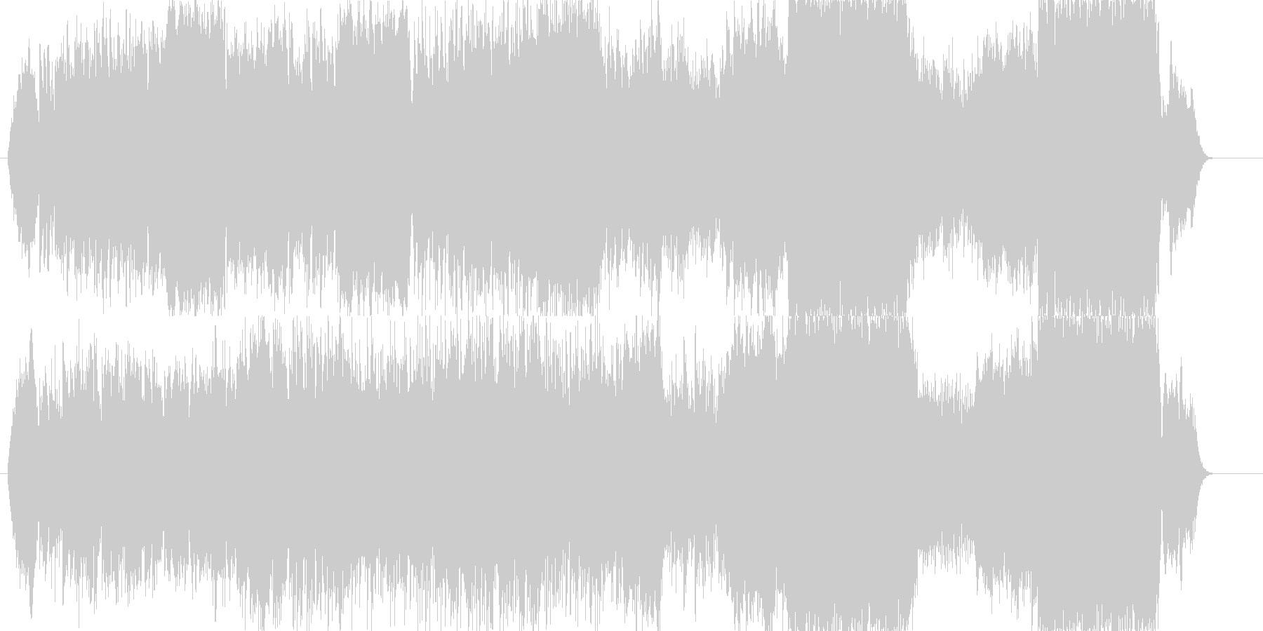 スライドショーBGM。場面にあわせて変化の未再生の波形