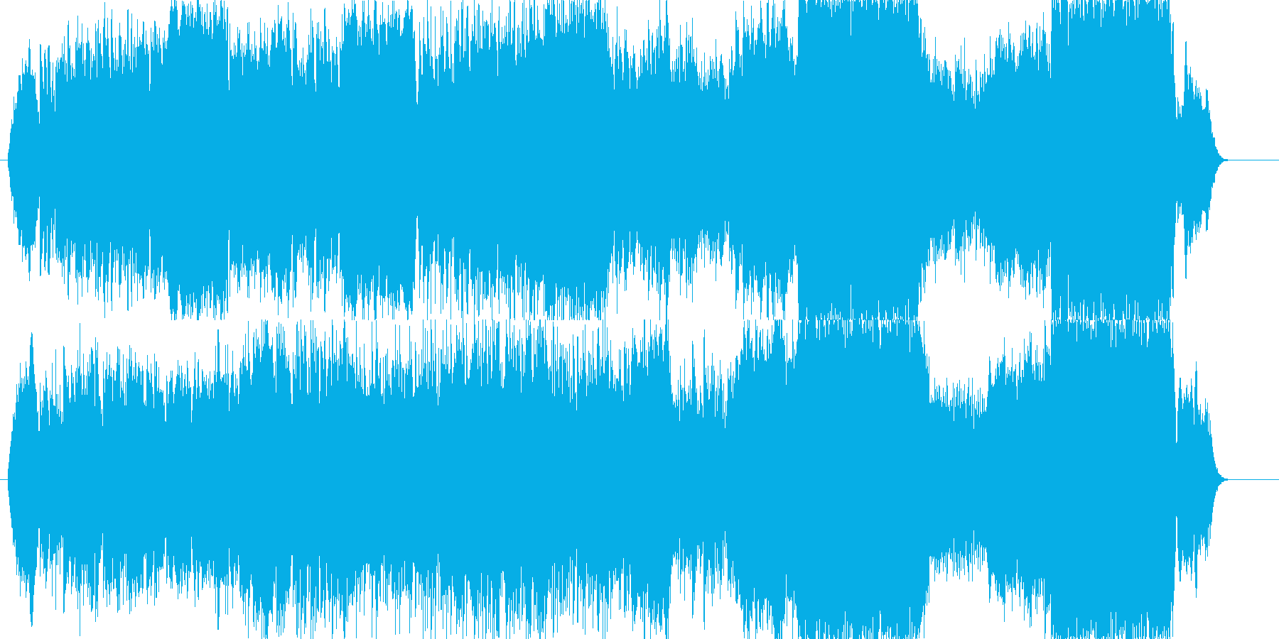 スライドショーBGM。場面にあわせて変化の再生済みの波形