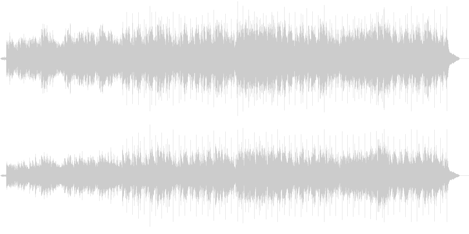 クライマックスをきらびやかに仕上げる曲の未再生の波形