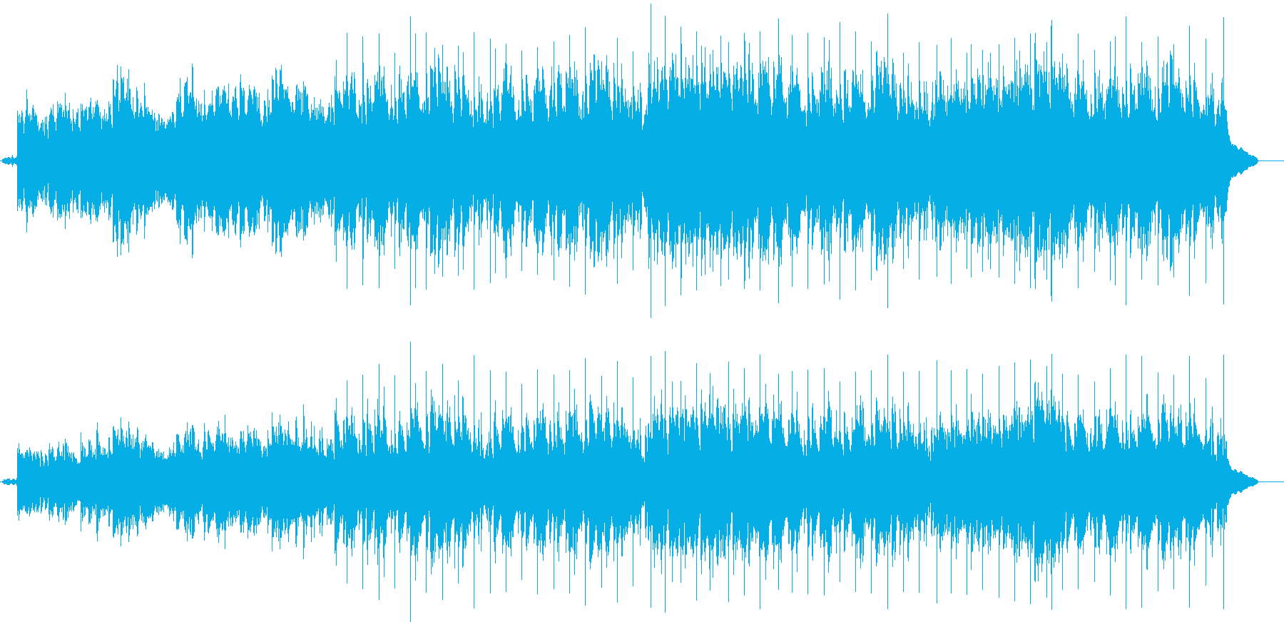 クライマックスをきらびやかに仕上げる曲の再生済みの波形