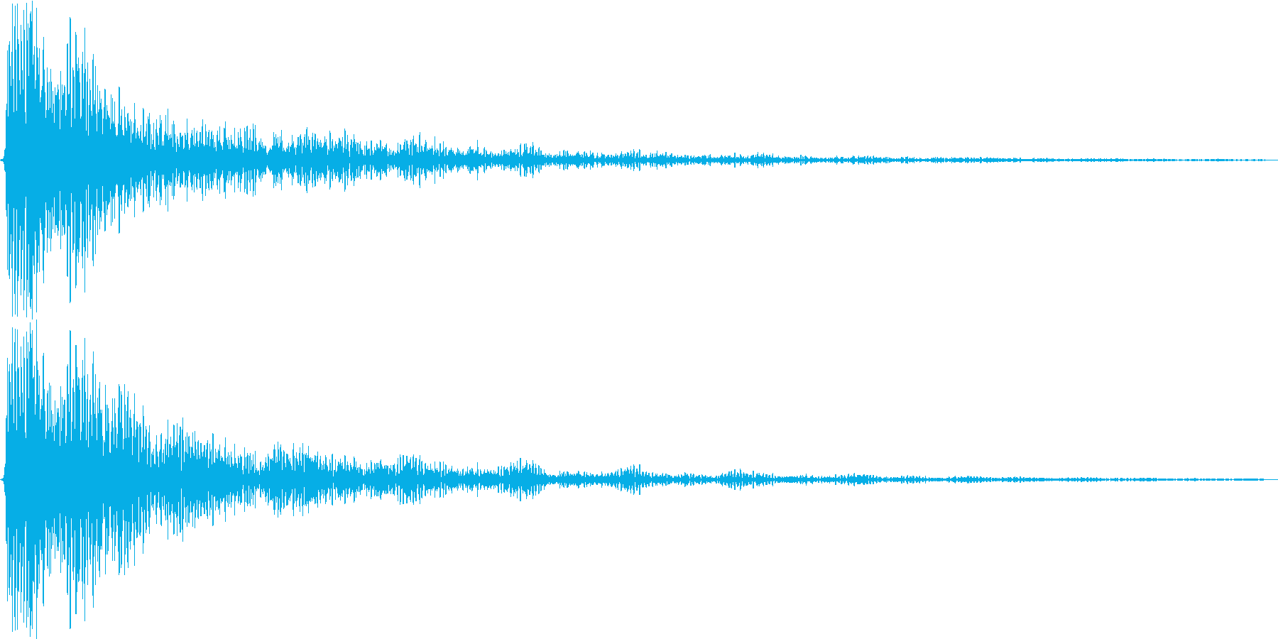 ダン。ショック・衝撃を受けた音(高)の再生済みの波形