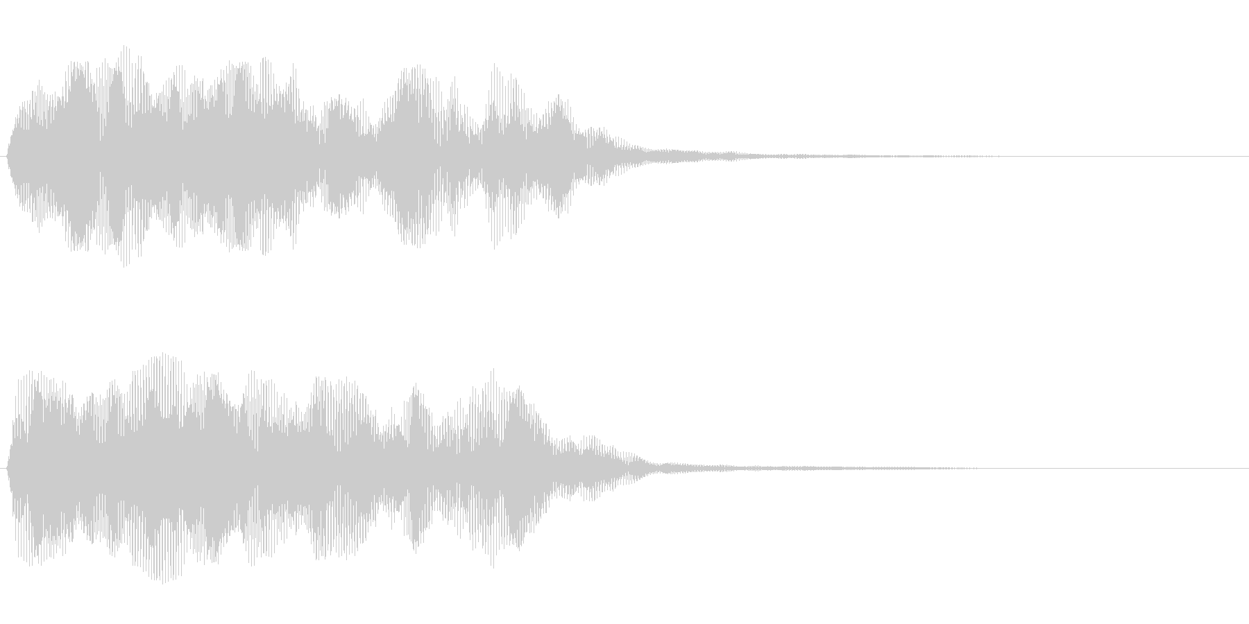 ボーという音をノイズで包んだような音の未再生の波形