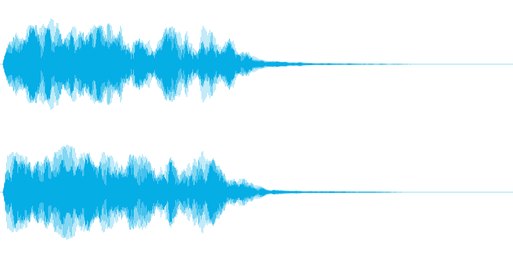 ボーという音をノイズで包んだような音の再生済みの波形
