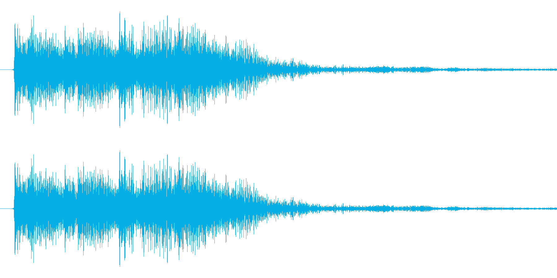 クイズの出題されるときの音の再生済みの波形