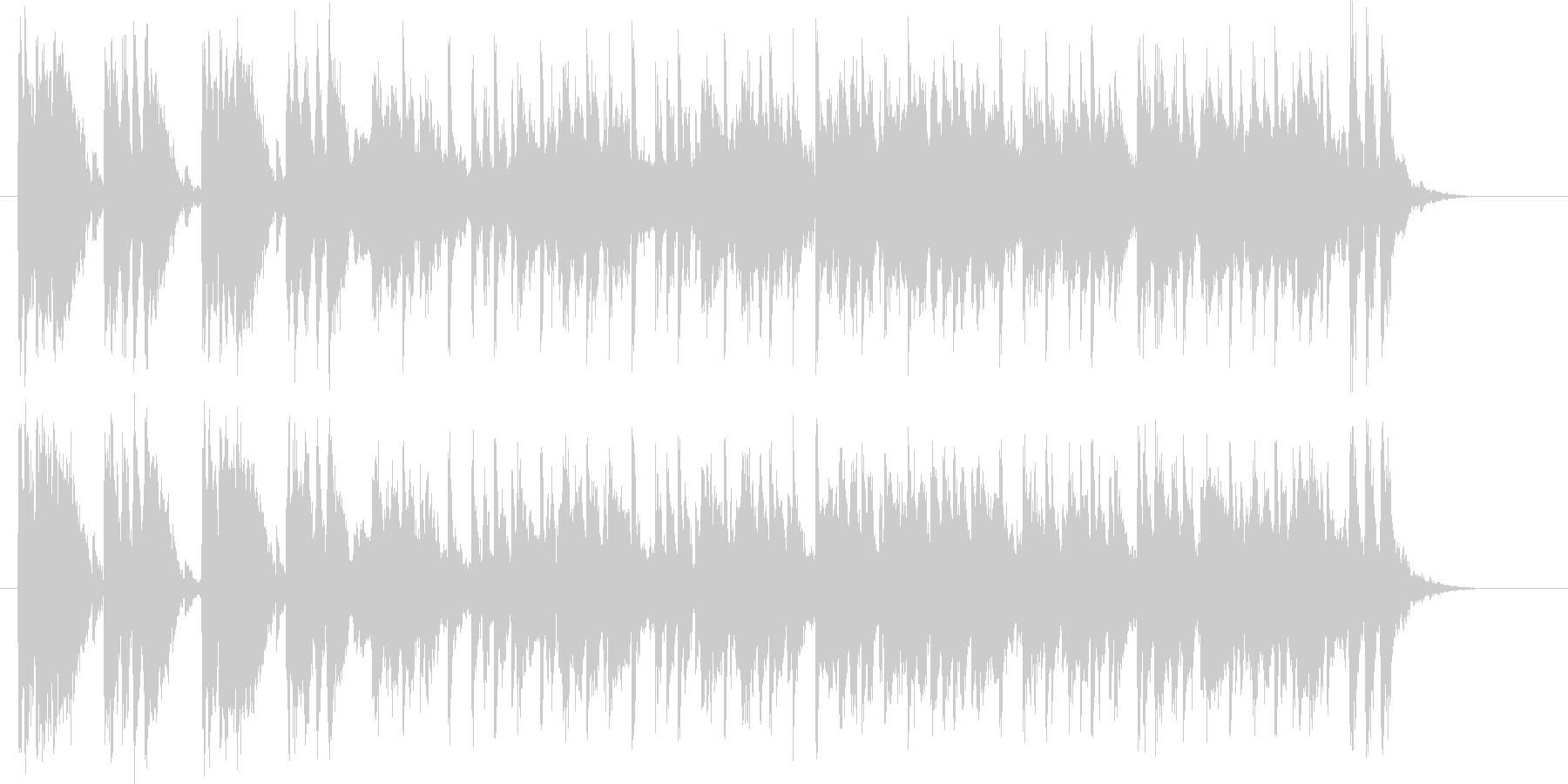 激しくテンションアップの音楽の未再生の波形