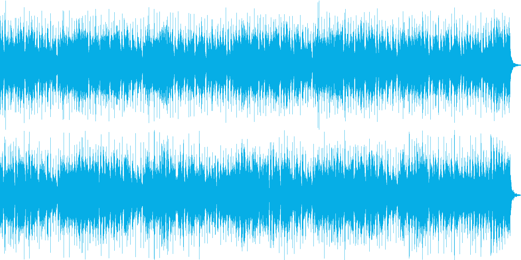 ほのぼのした雰囲気のポップスの再生済みの波形