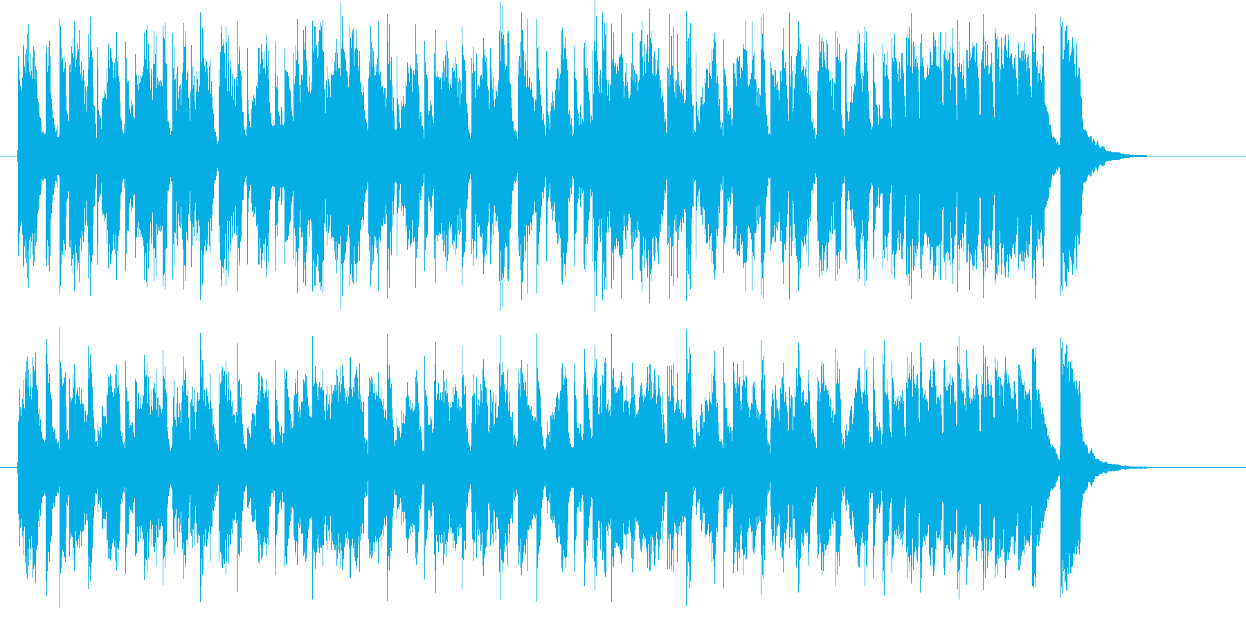 アップテンポで楽しい音楽の再生済みの波形
