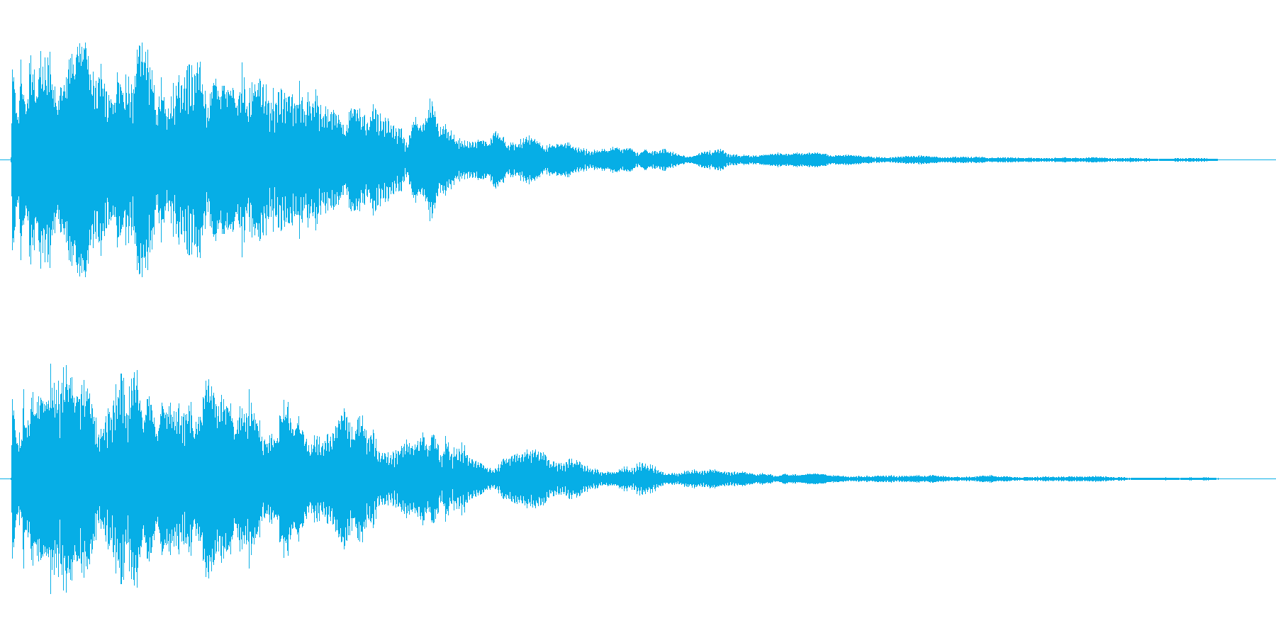キュワーン(高い音色)の再生済みの波形