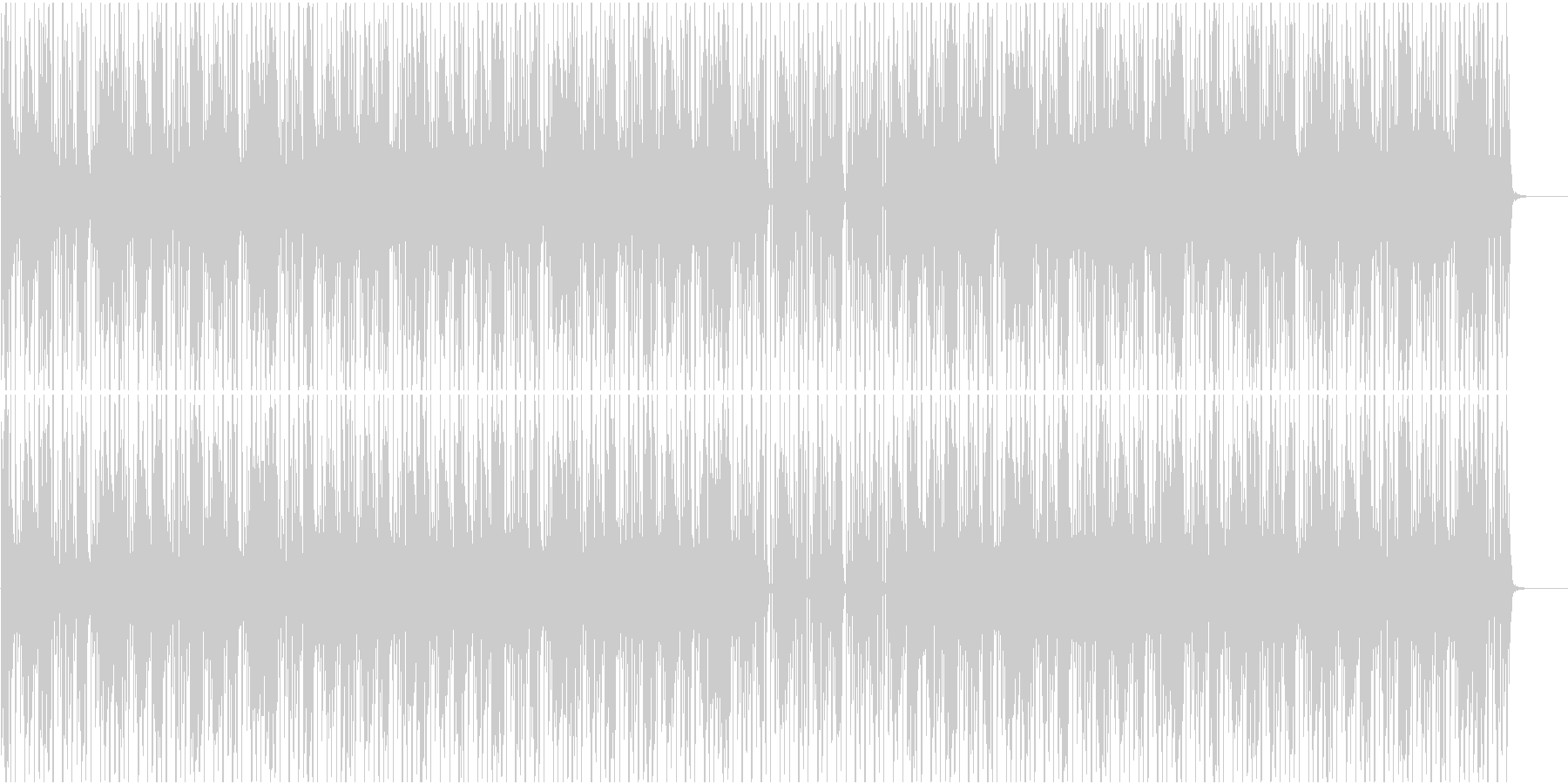 90年代アシッドジャズ風BGM(WAV)の未再生の波形