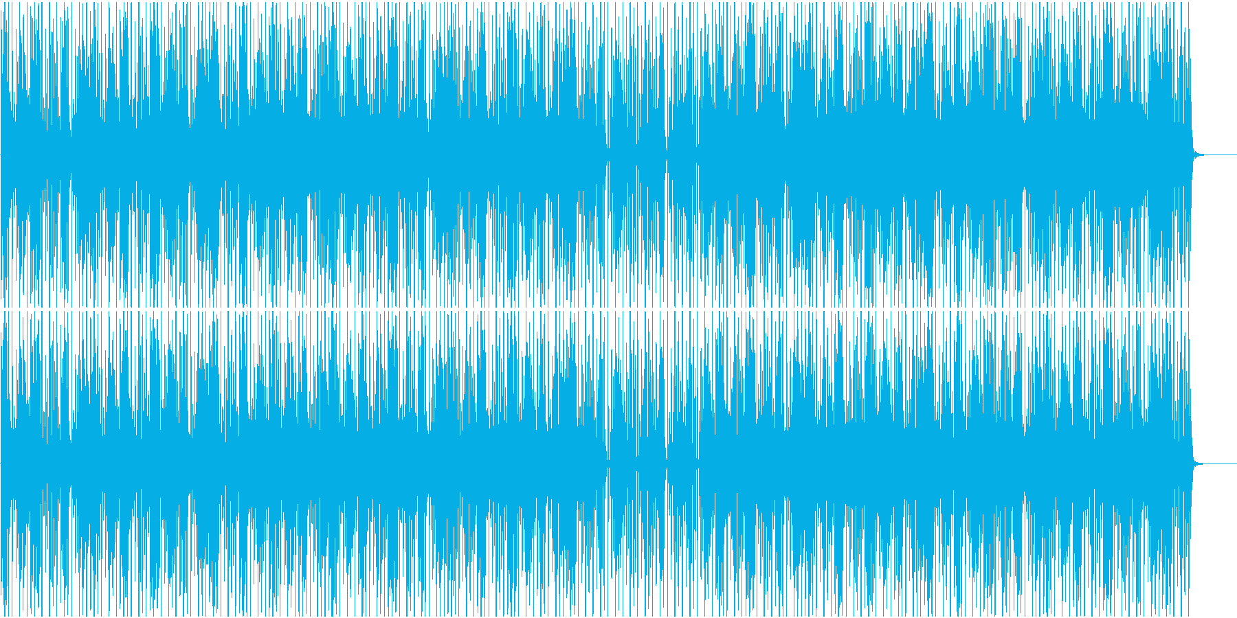 90年代アシッドジャズ風BGM(WAV)の再生済みの波形