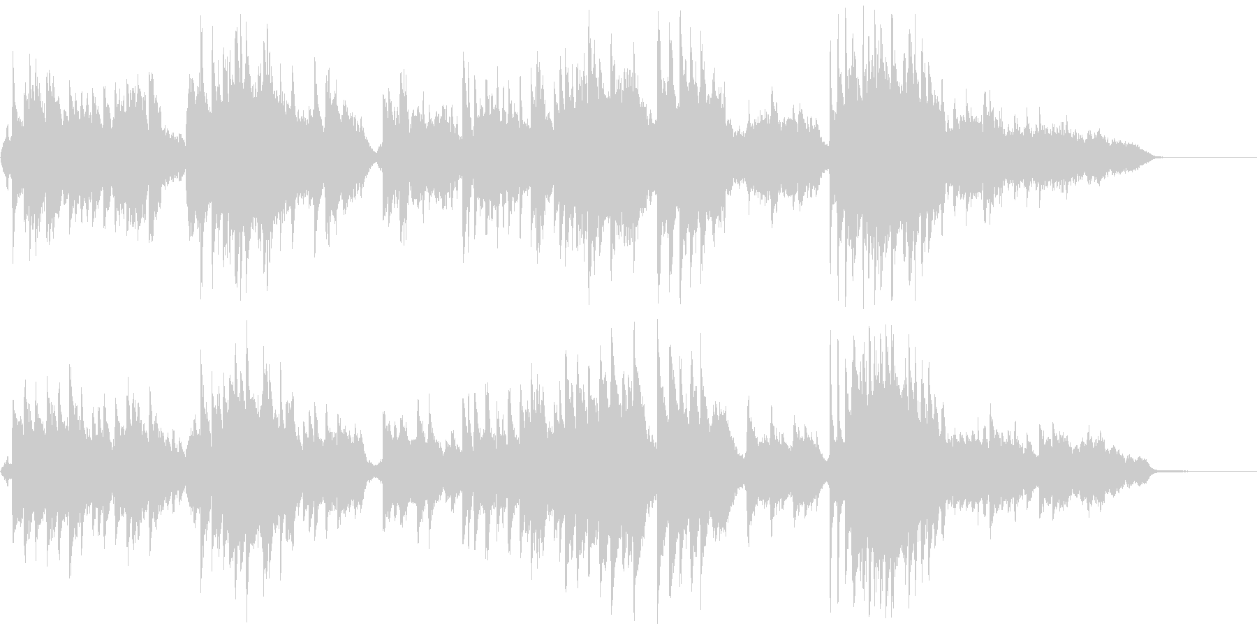 しっとりとした癒しの音楽の未再生の波形