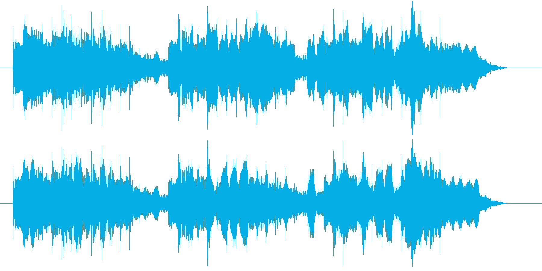 フルートが優しいCM向けBGMの再生済みの波形