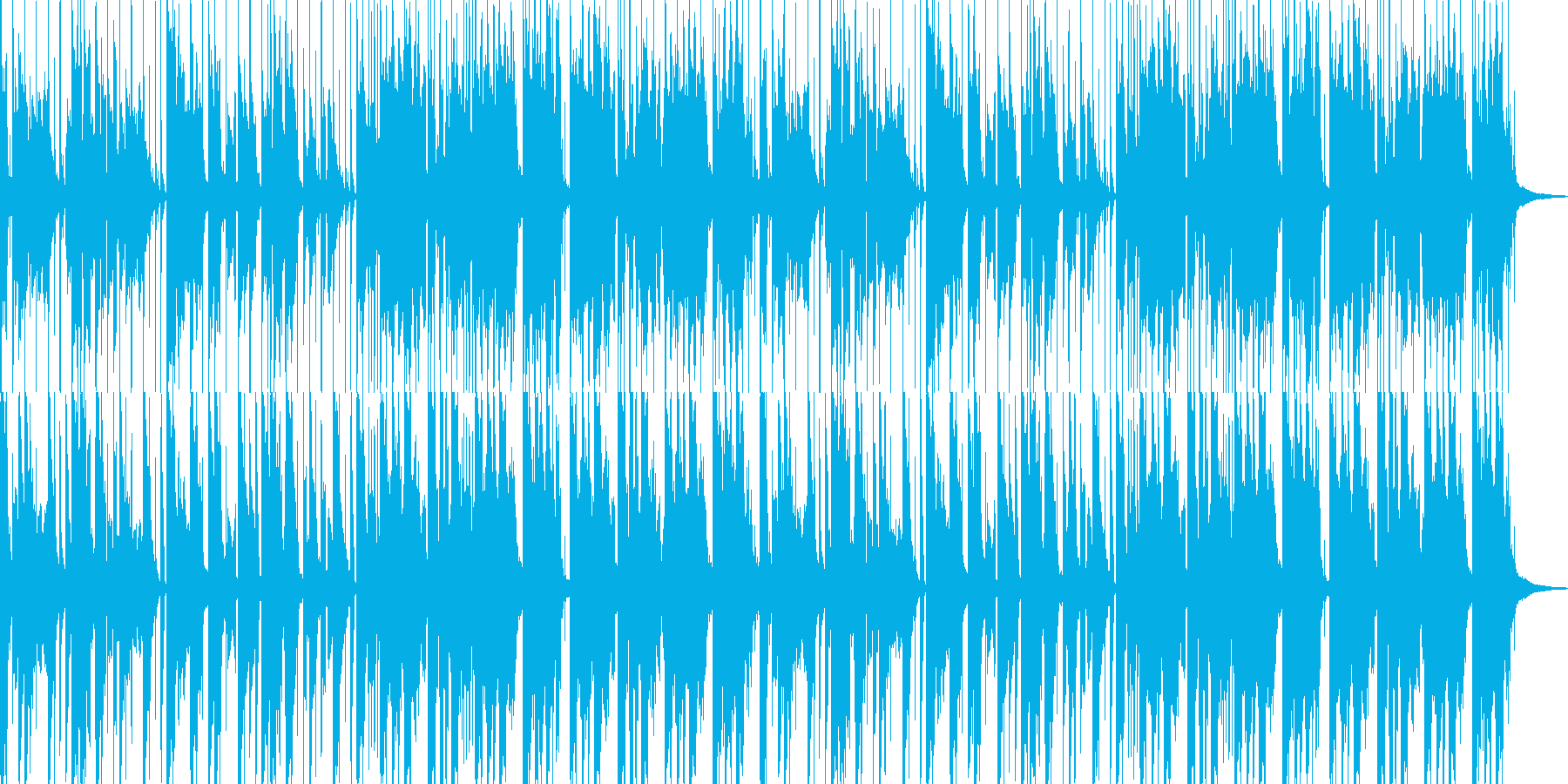 ほのぼのした民族音楽風のBGMの再生済みの波形
