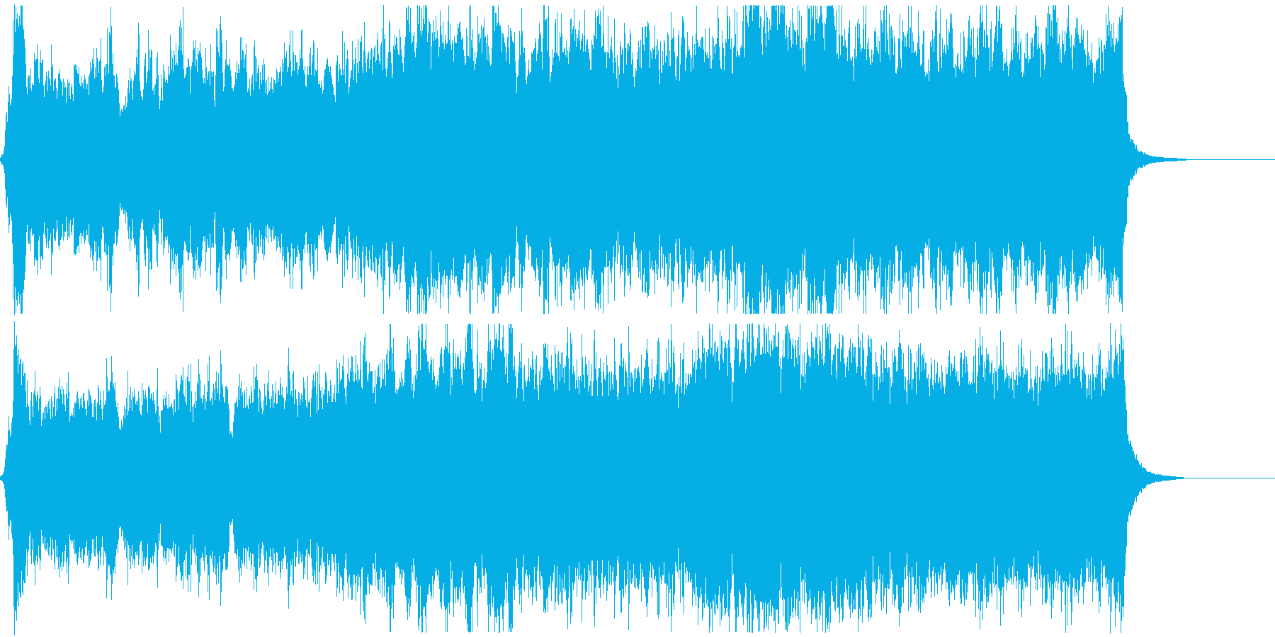 ゲームのオープニング等に、雄大な曲の再生済みの波形