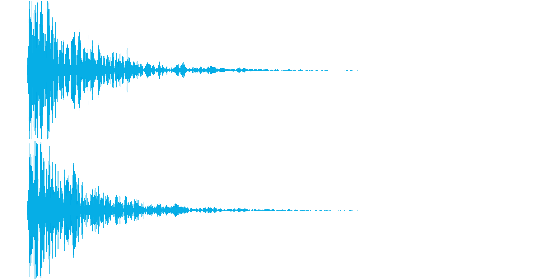太鼓の音(低音)の再生済みの波形