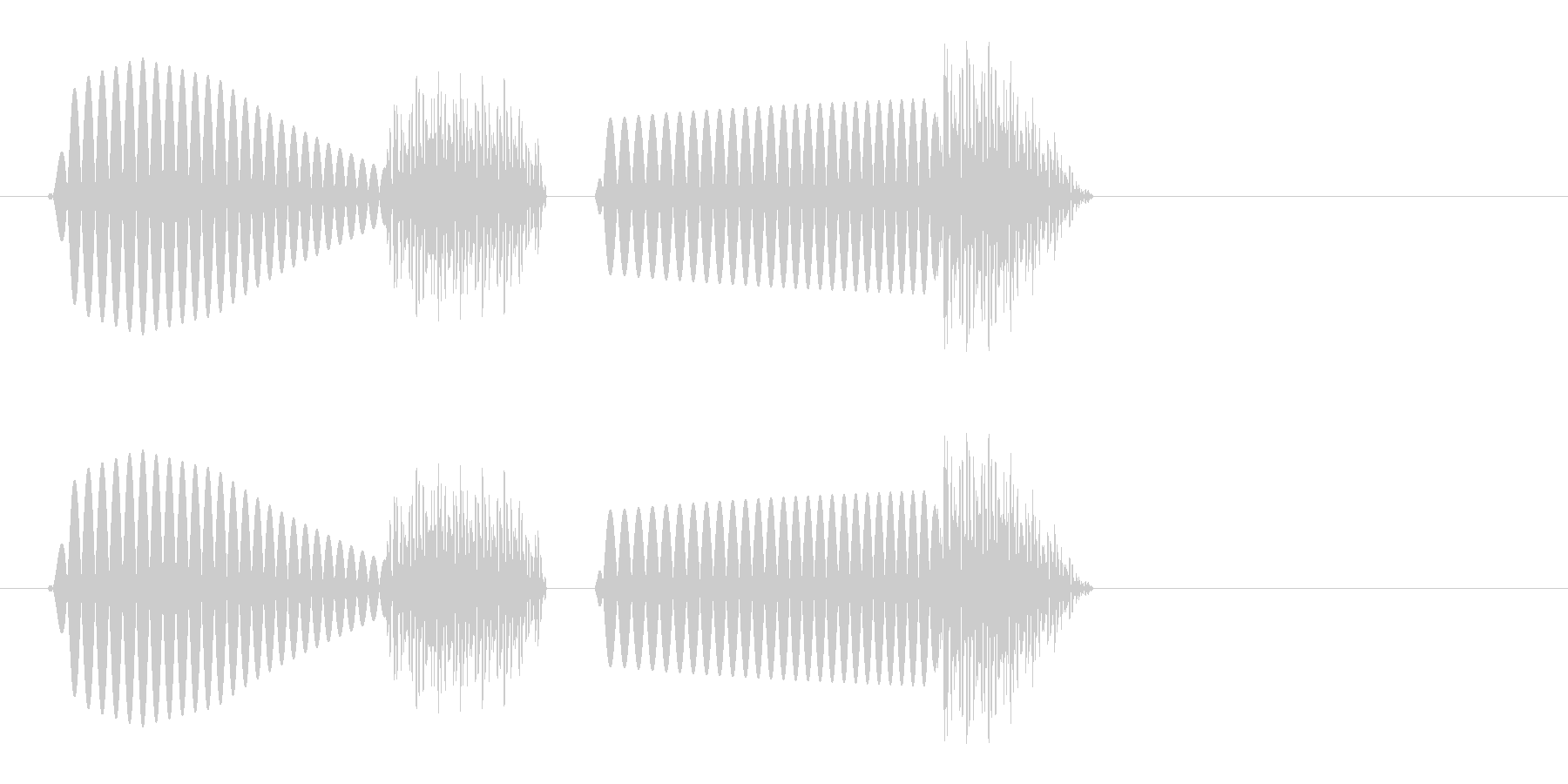 ピピッ(クリック音)の未再生の波形