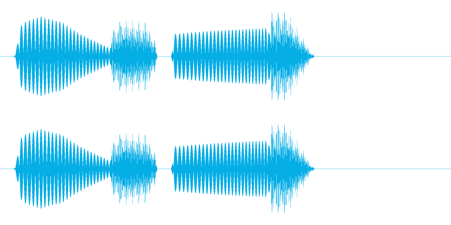 ピピッ(クリック音)の再生済みの波形