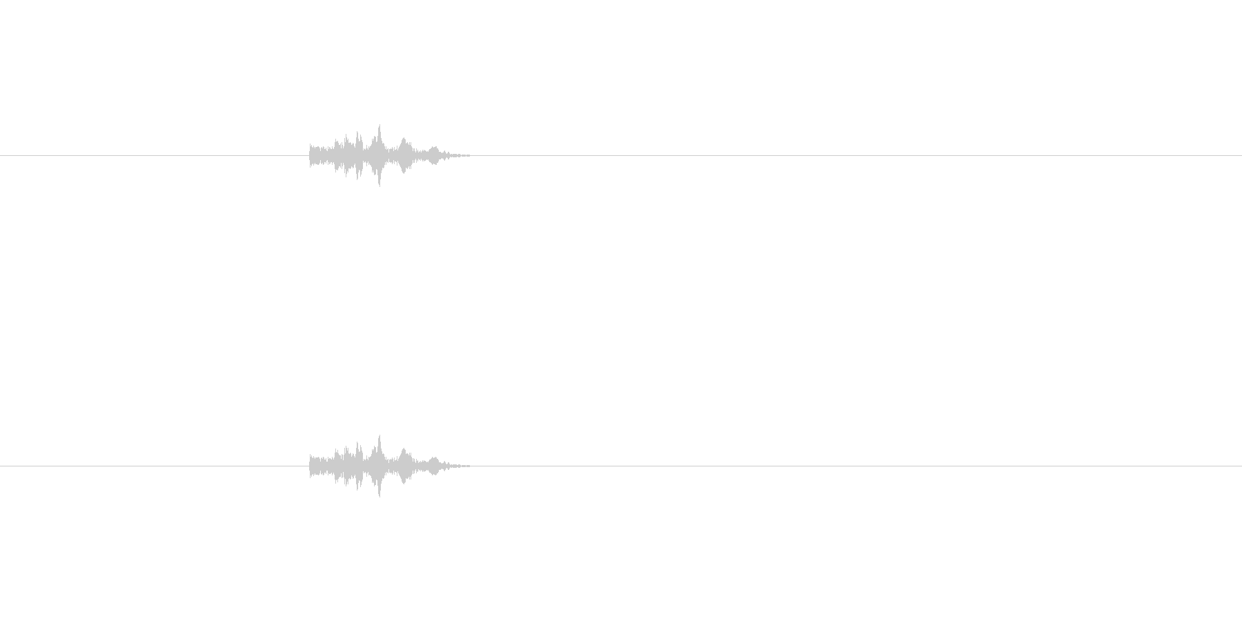 キュッ(水道の蛇口を閉める音)の未再生の波形