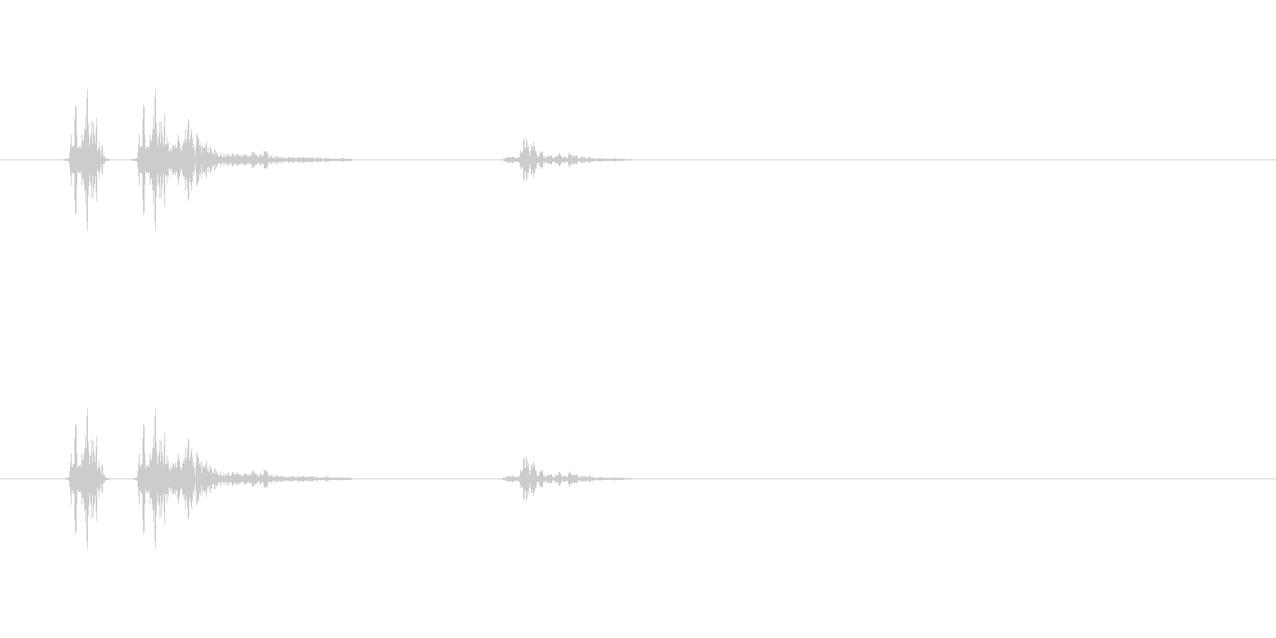 エンターキーを押す音です。「カチャッ」の未再生の波形