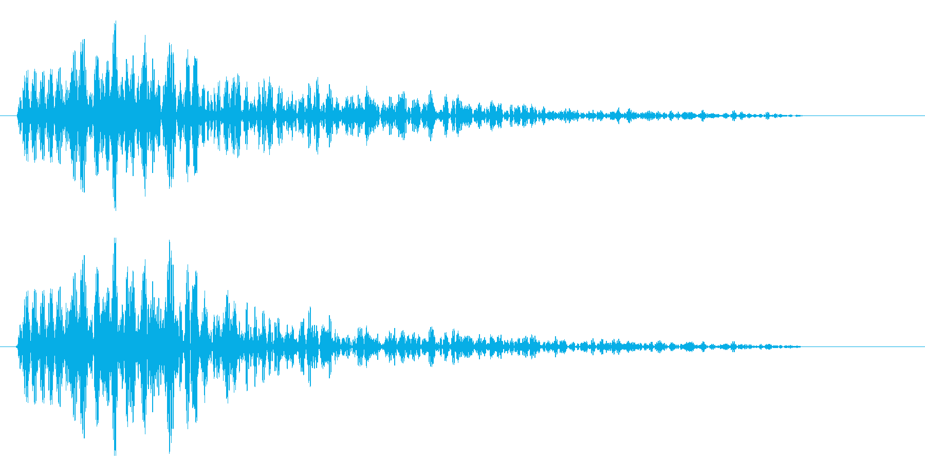 ピョン(何かが飛び出す音)の再生済みの波形