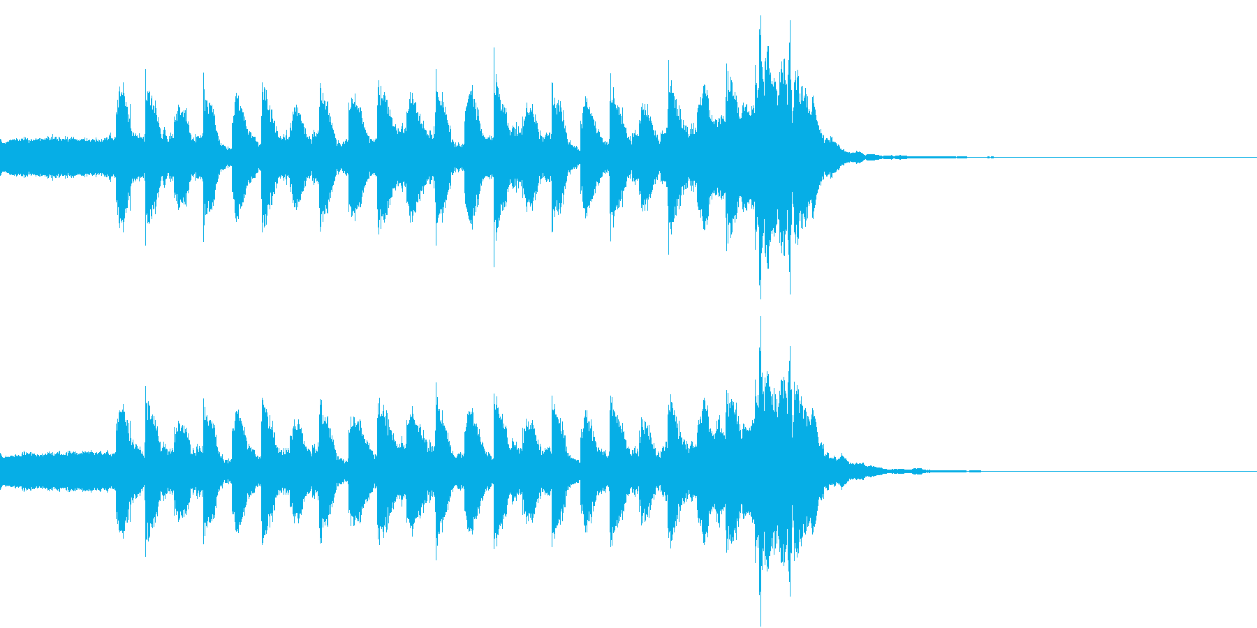 軽快で疾走感があるシンセ曲の再生済みの波形