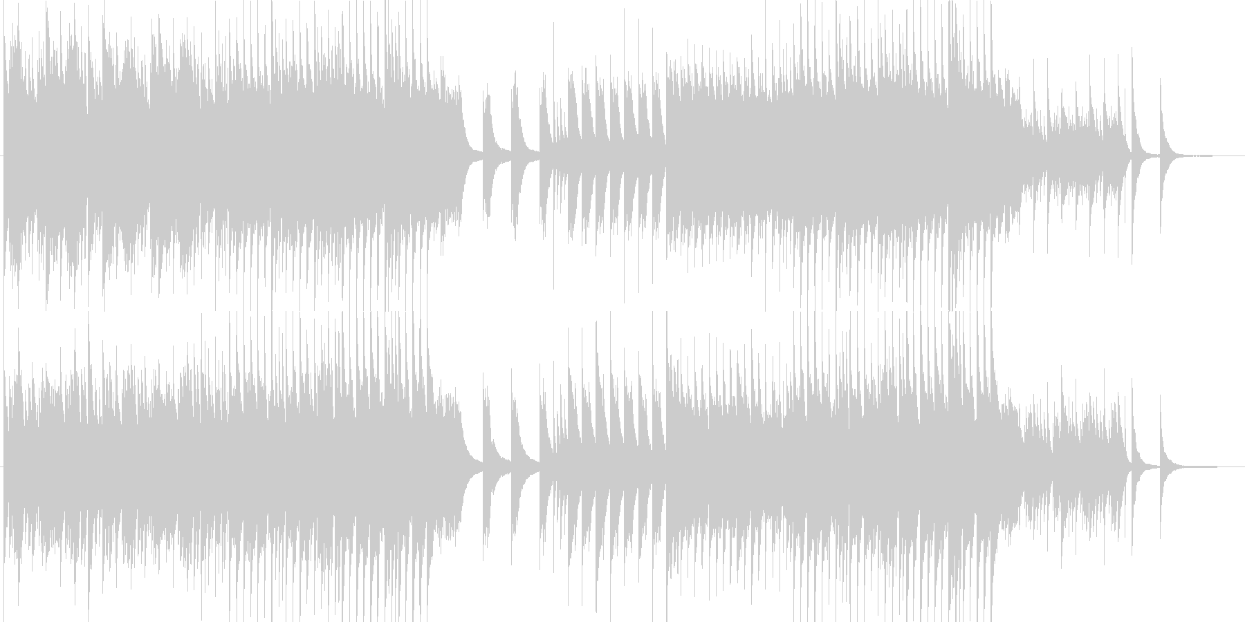 静かでいて力強く切ないピアノ曲の未再生の波形