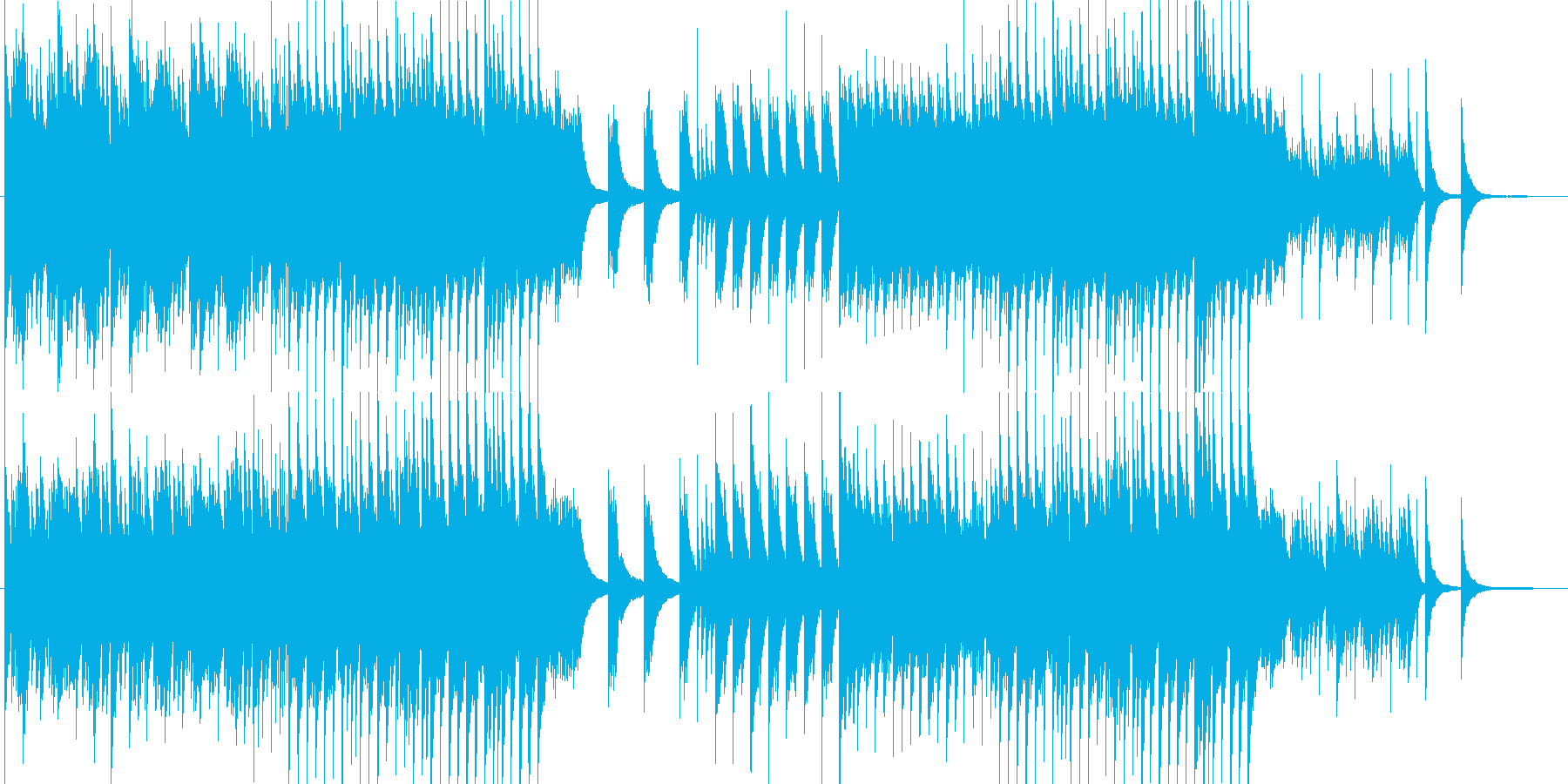 静かでいて力強く切ないピアノ曲の再生済みの波形