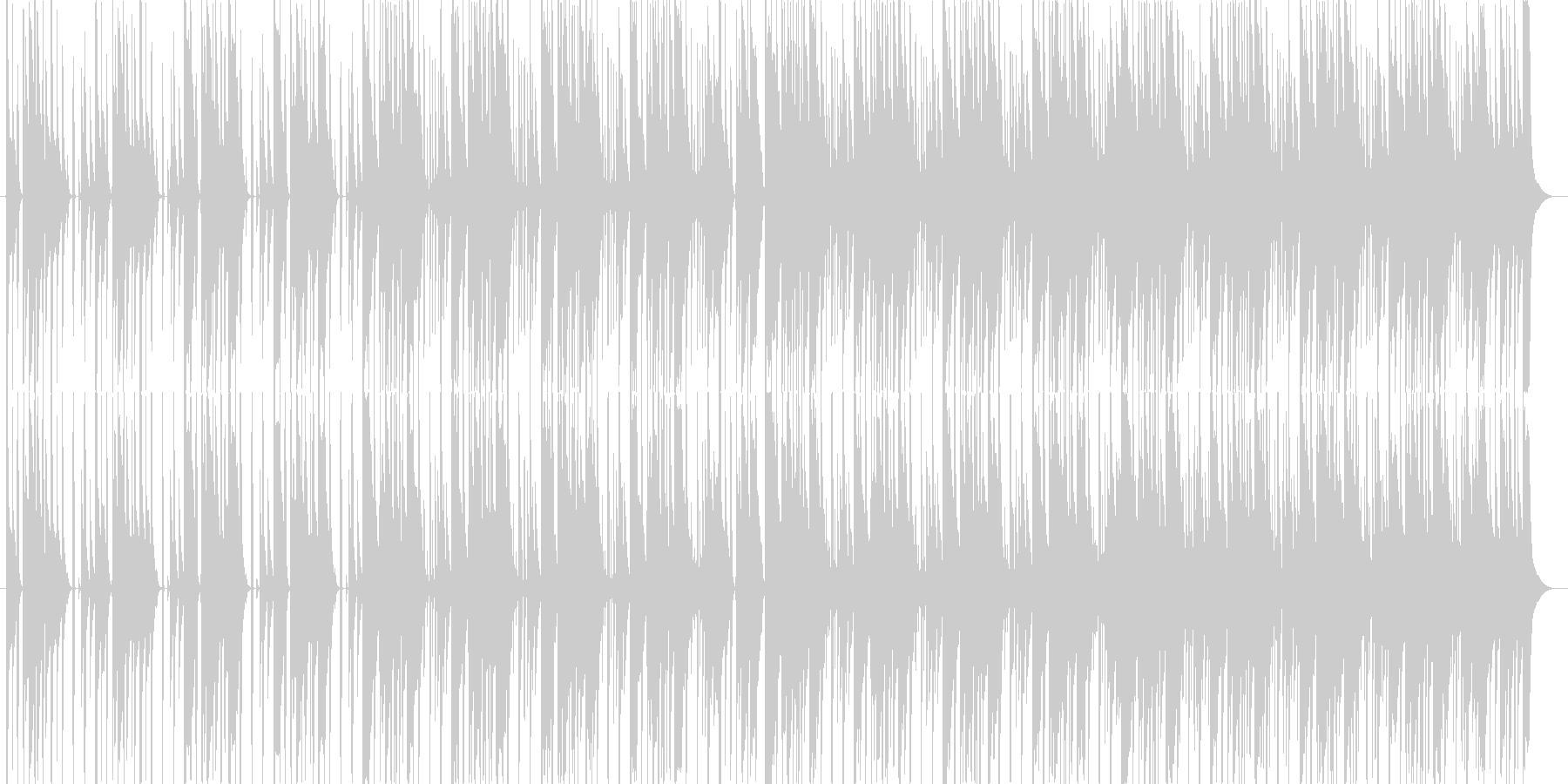 三味線と琴の約1分間の力強い曲の未再生の波形