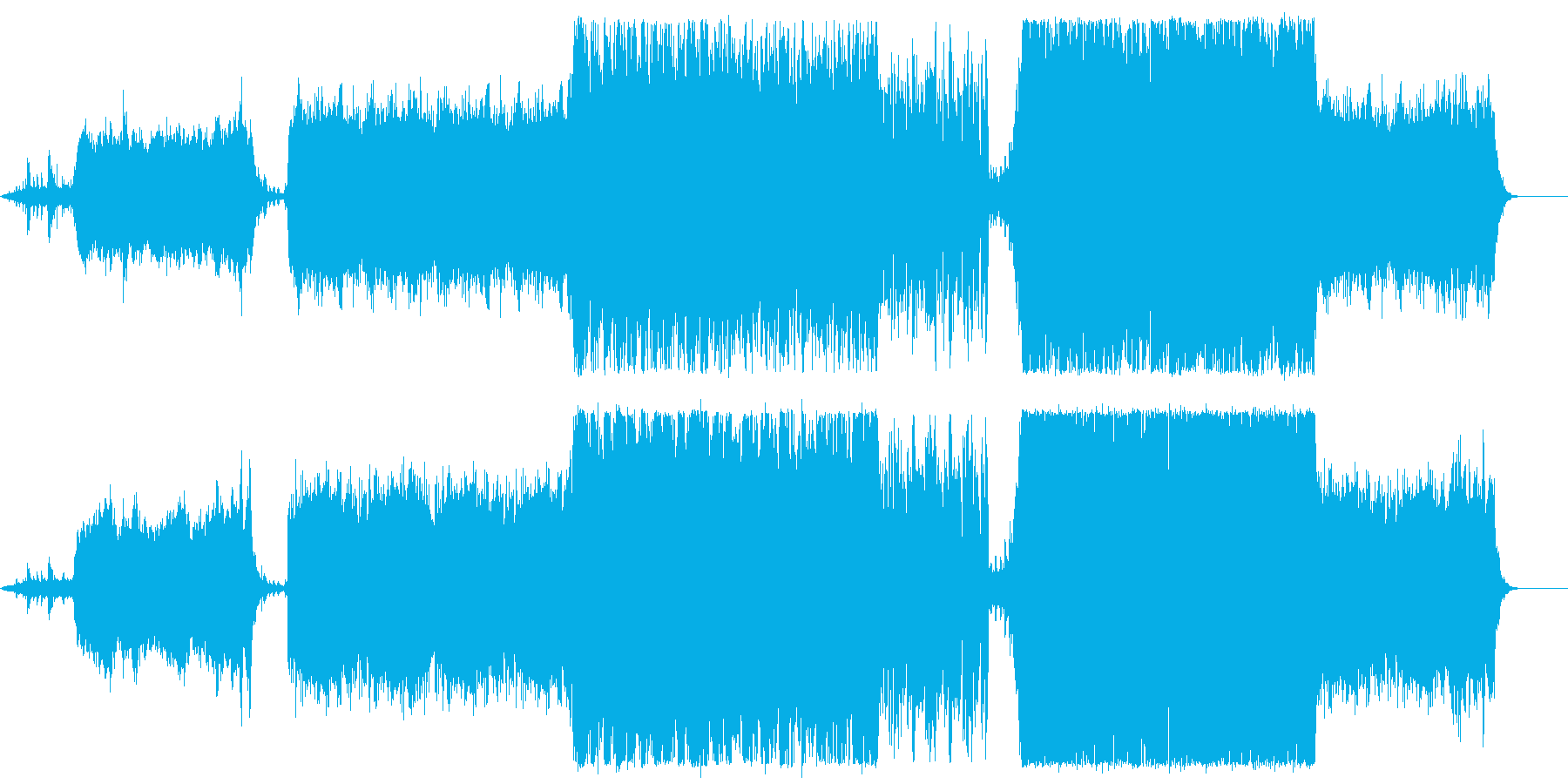 オルガンとクワイアのシネマティック曲の再生済みの波形