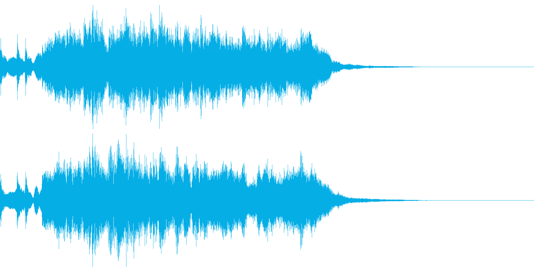 ゲームクリアな音の再生済みの波形